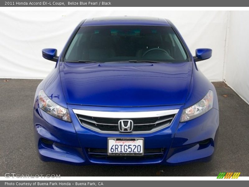 Belize Blue Pearl / Black 2011 Honda Accord EX-L Coupe