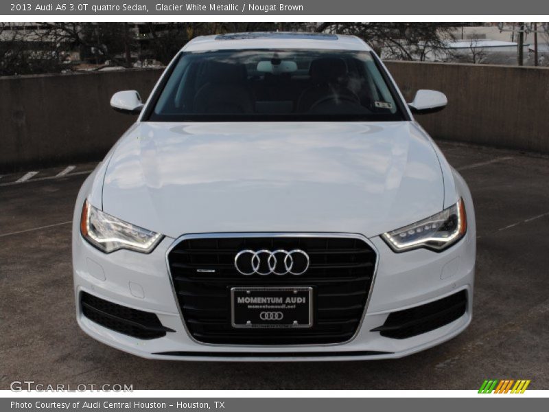 Glacier White Metallic / Nougat Brown 2013 Audi A6 3.0T quattro Sedan