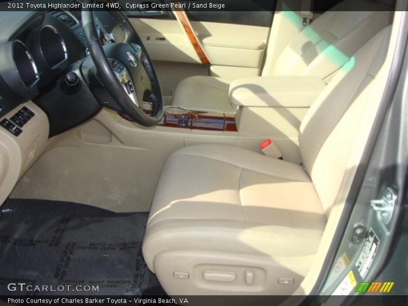 Cypress Green Pearl / Sand Beige 2012 Toyota Highlander Limited 4WD