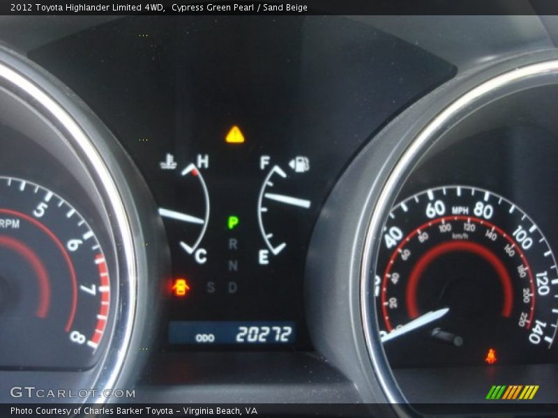Cypress Green Pearl / Sand Beige 2012 Toyota Highlander Limited 4WD