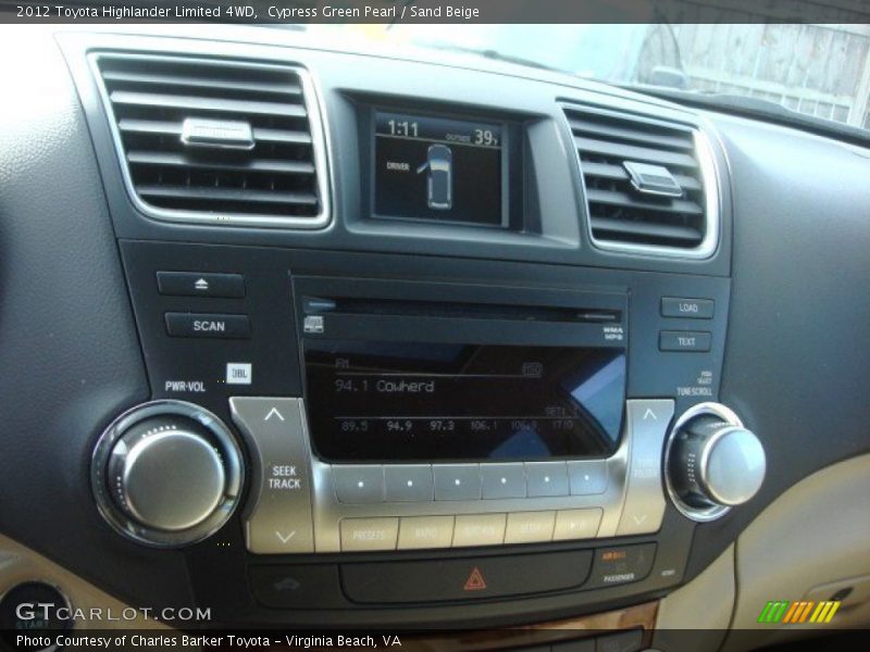 Cypress Green Pearl / Sand Beige 2012 Toyota Highlander Limited 4WD