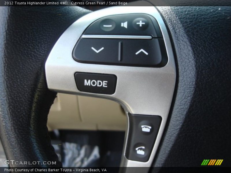 Cypress Green Pearl / Sand Beige 2012 Toyota Highlander Limited 4WD