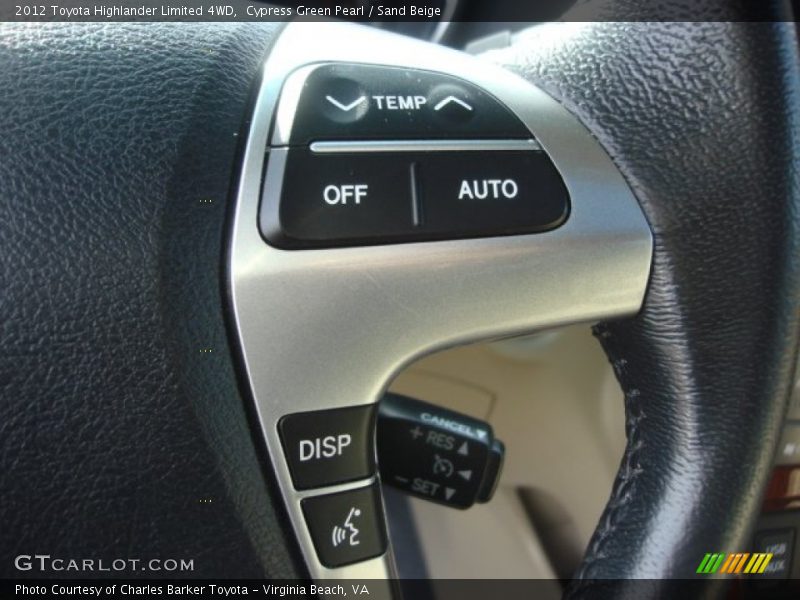 Cypress Green Pearl / Sand Beige 2012 Toyota Highlander Limited 4WD