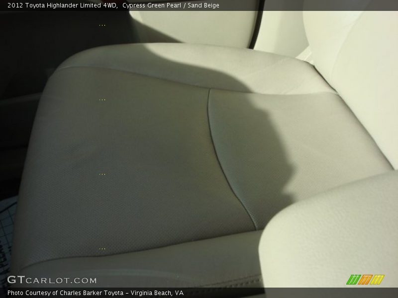 Cypress Green Pearl / Sand Beige 2012 Toyota Highlander Limited 4WD