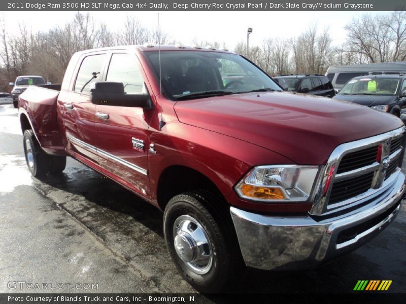 Deep Cherry Red Crystal Pearl / Dark Slate Gray/Medium Graystone 2011 Dodge Ram 3500 HD SLT Mega Cab 4x4 Dually