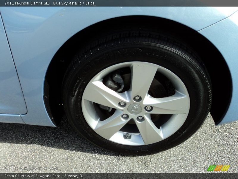 Blue Sky Metallic / Beige 2011 Hyundai Elantra GLS