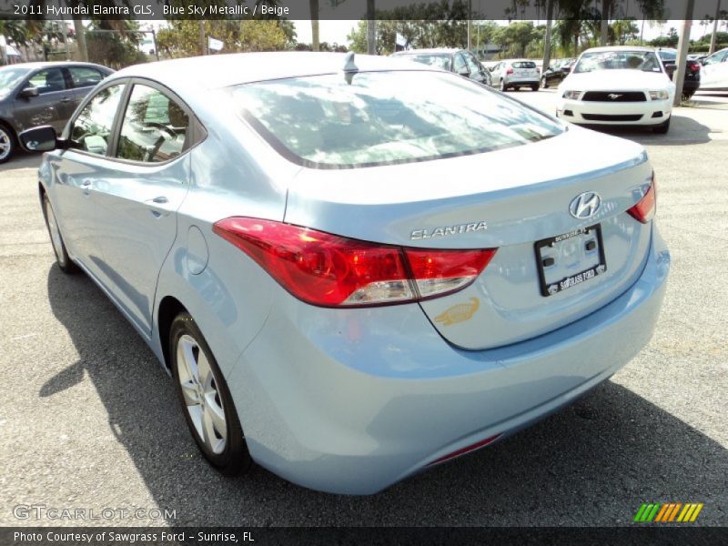 Blue Sky Metallic / Beige 2011 Hyundai Elantra GLS