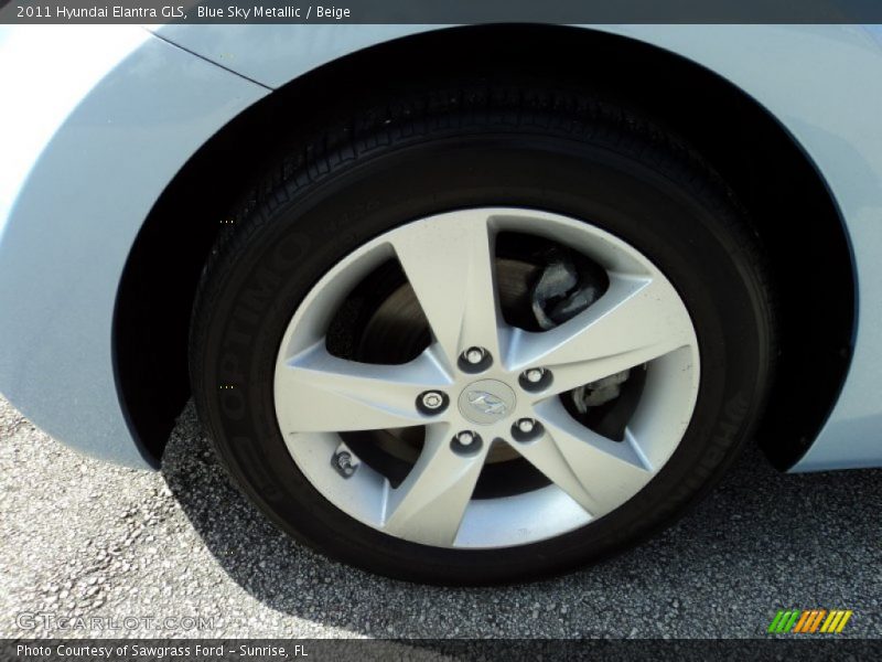 Blue Sky Metallic / Beige 2011 Hyundai Elantra GLS