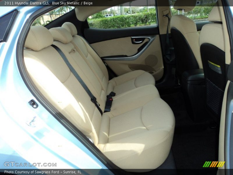 Blue Sky Metallic / Beige 2011 Hyundai Elantra GLS