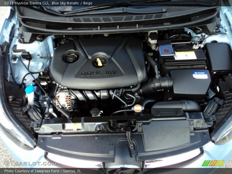 Blue Sky Metallic / Beige 2011 Hyundai Elantra GLS