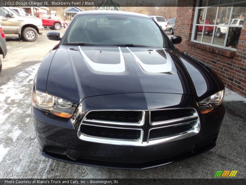 Blackberry Pearl / Black 2012 Dodge Charger SE