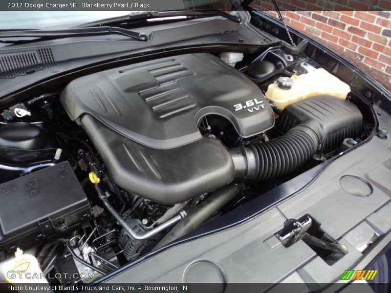 Blackberry Pearl / Black 2012 Dodge Charger SE