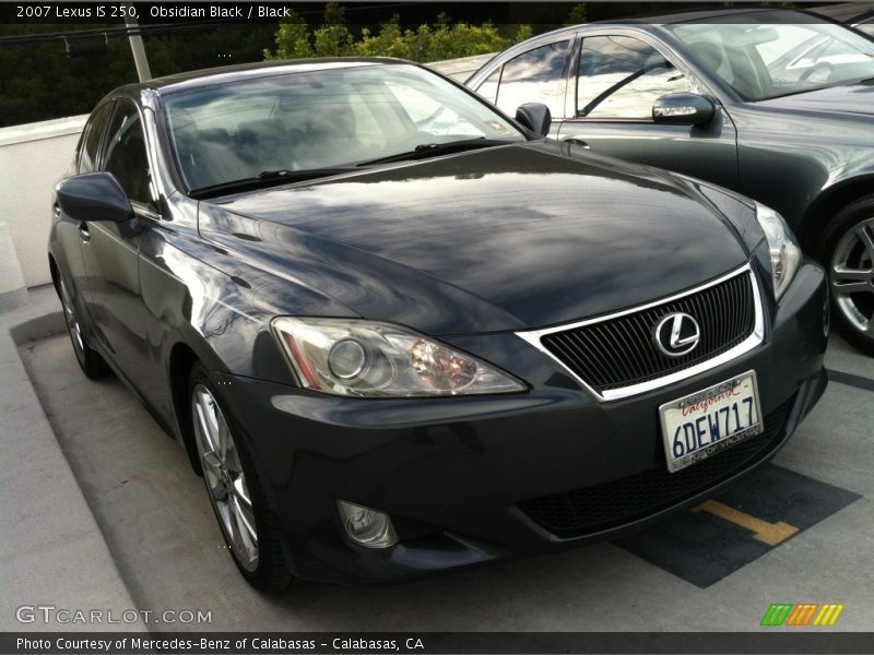 Obsidian Black / Black 2007 Lexus IS 250