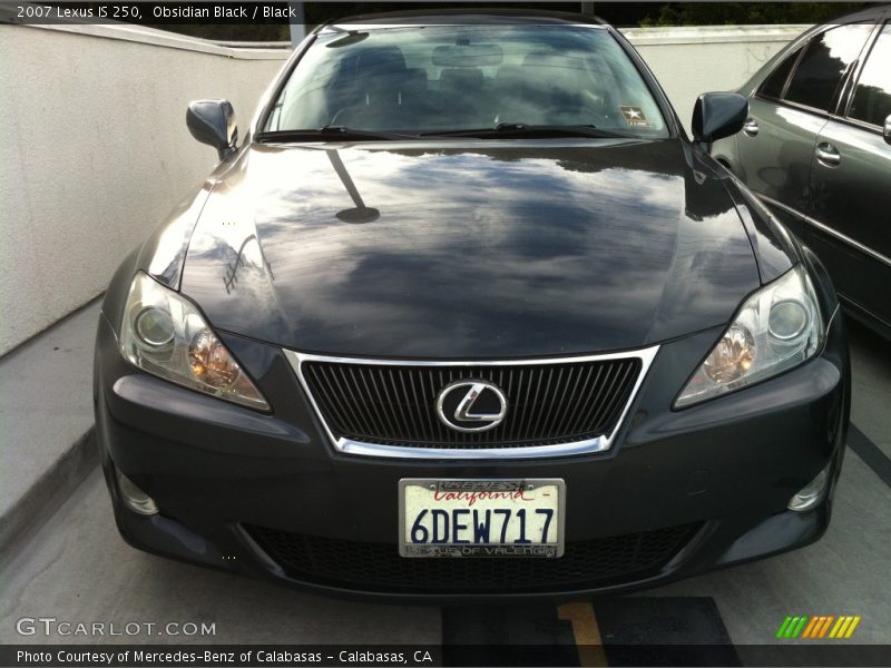Obsidian Black / Black 2007 Lexus IS 250