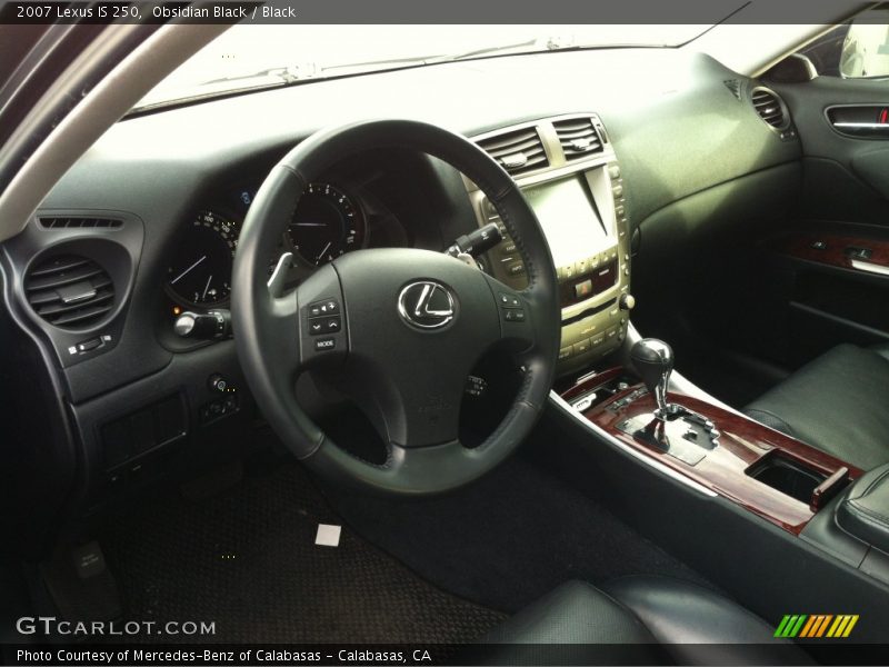 Obsidian Black / Black 2007 Lexus IS 250