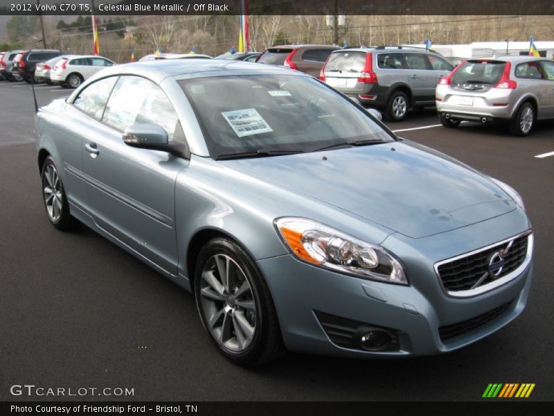 Celestial Blue Metallic / Off Black 2012 Volvo C70 T5