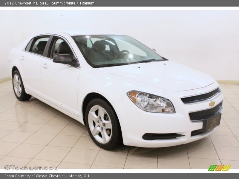 Summit White / Titanium 2012 Chevrolet Malibu LS