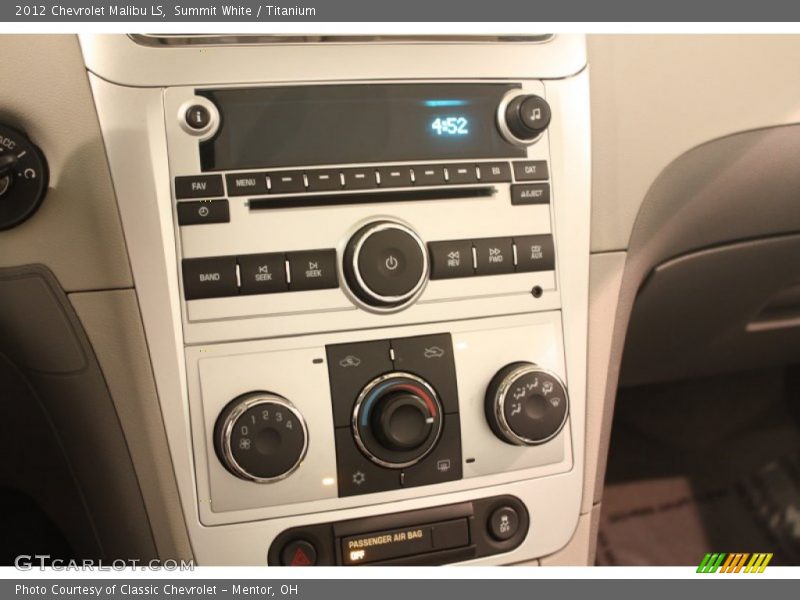 Summit White / Titanium 2012 Chevrolet Malibu LS
