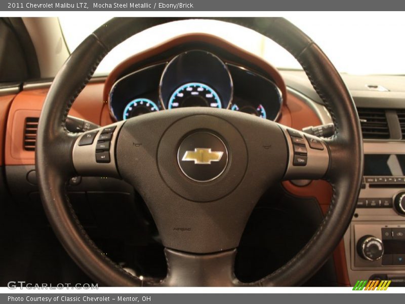 Mocha Steel Metallic / Ebony/Brick 2011 Chevrolet Malibu LTZ