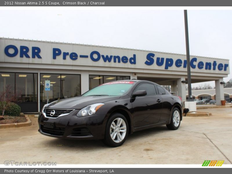 Crimson Black / Charcoal 2012 Nissan Altima 2.5 S Coupe