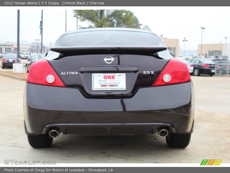 Crimson Black / Charcoal 2012 Nissan Altima 2.5 S Coupe