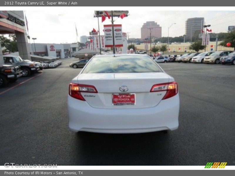 Super White / Ash 2012 Toyota Camry LE