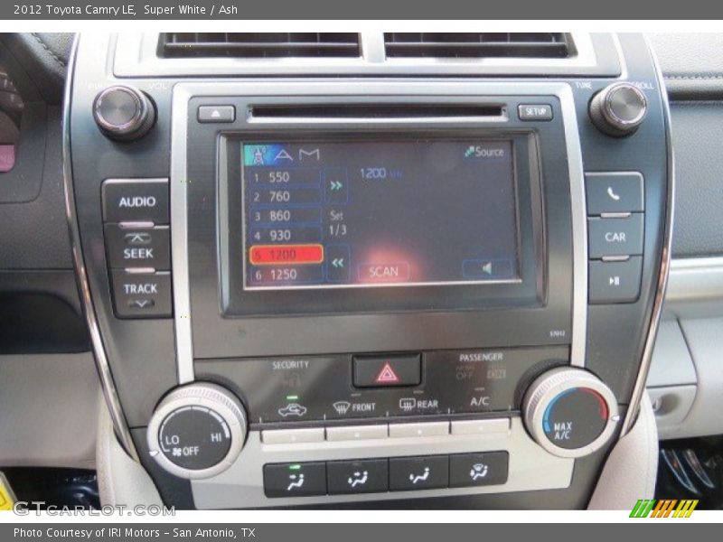 Super White / Ash 2012 Toyota Camry LE
