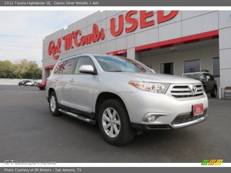 Classic Silver Metallic / Ash 2012 Toyota Highlander SE