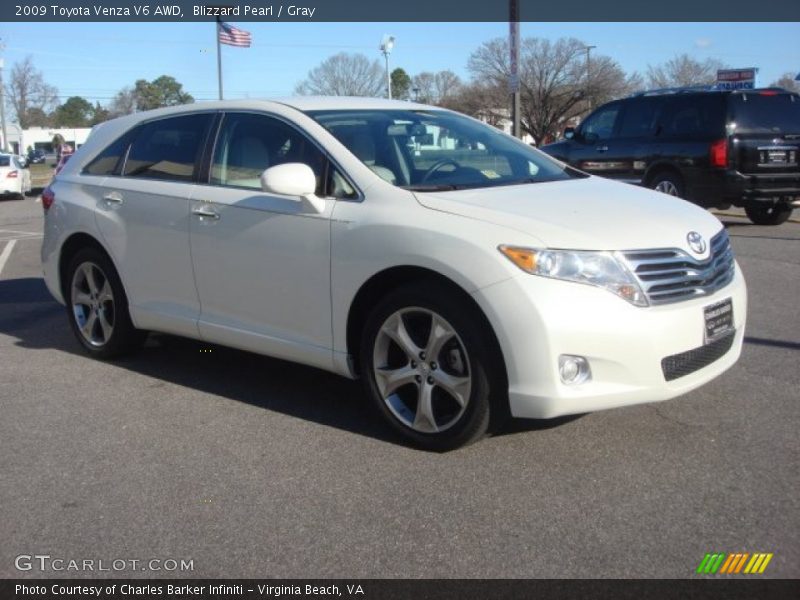 Blizzard Pearl / Gray 2009 Toyota Venza V6 AWD
