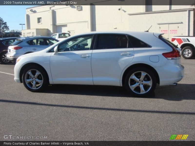 Blizzard Pearl / Gray 2009 Toyota Venza V6 AWD