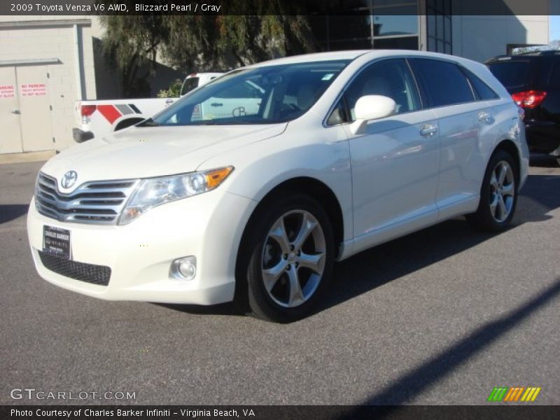 Blizzard Pearl / Gray 2009 Toyota Venza V6 AWD