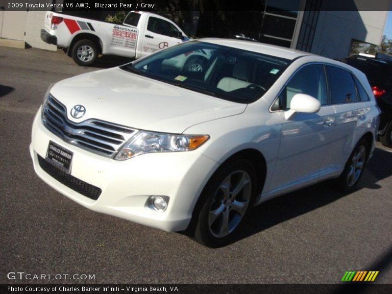 Blizzard Pearl / Gray 2009 Toyota Venza V6 AWD