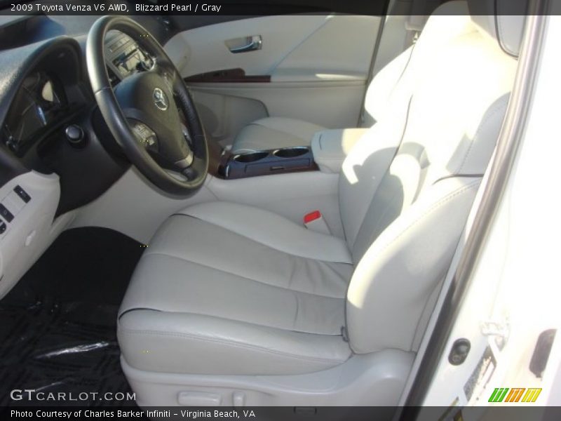 Blizzard Pearl / Gray 2009 Toyota Venza V6 AWD