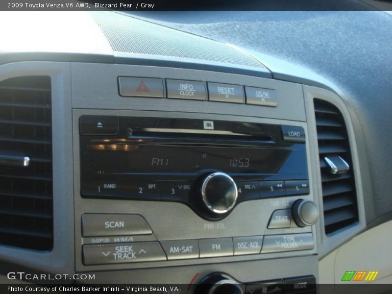 Blizzard Pearl / Gray 2009 Toyota Venza V6 AWD