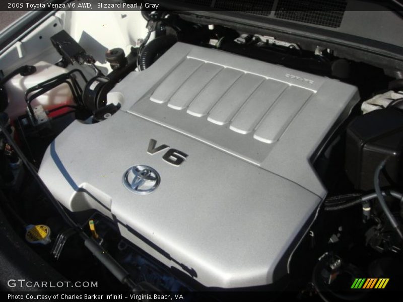 Blizzard Pearl / Gray 2009 Toyota Venza V6 AWD