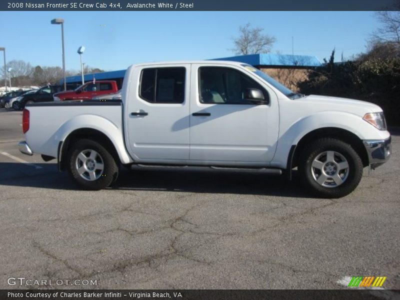 Avalanche White / Steel 2008 Nissan Frontier SE Crew Cab 4x4