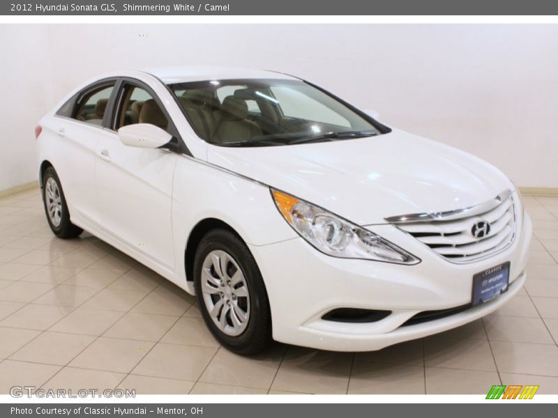 Shimmering White / Camel 2012 Hyundai Sonata GLS