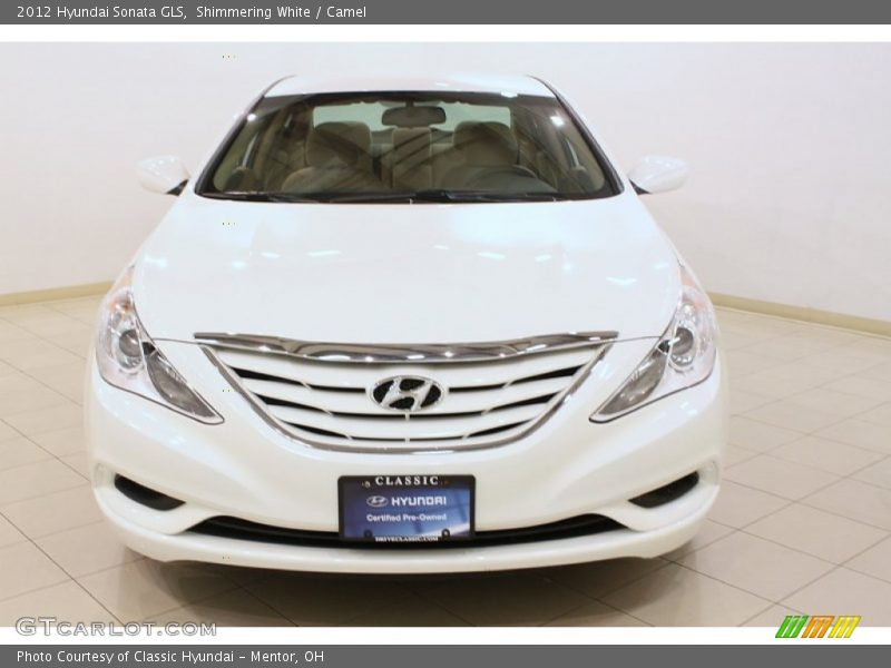 Shimmering White / Camel 2012 Hyundai Sonata GLS
