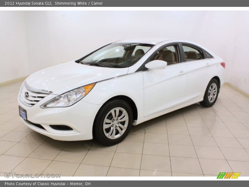 Shimmering White / Camel 2012 Hyundai Sonata GLS