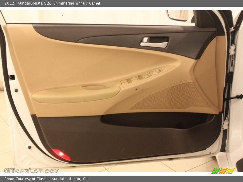 Shimmering White / Camel 2012 Hyundai Sonata GLS