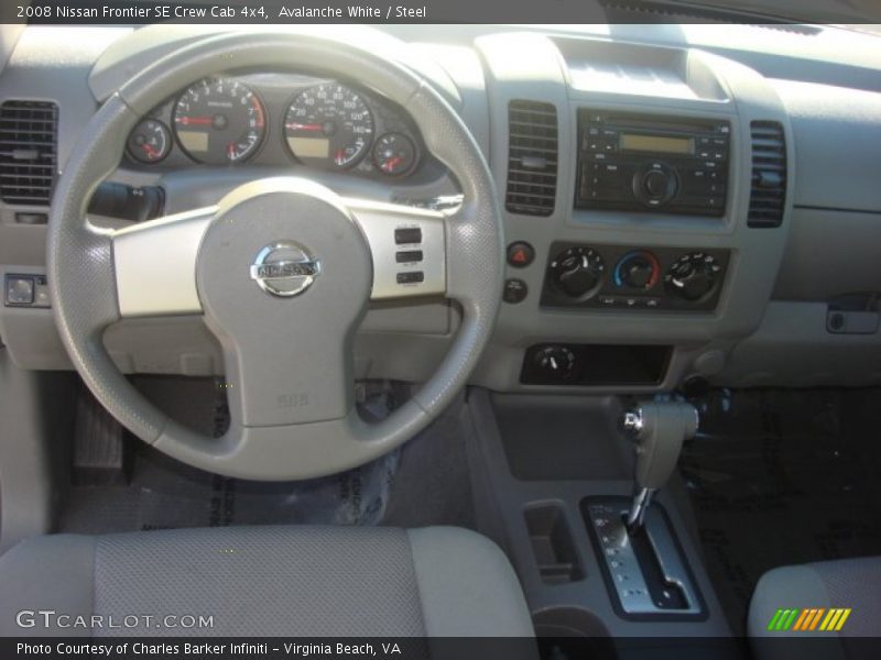 Avalanche White / Steel 2008 Nissan Frontier SE Crew Cab 4x4
