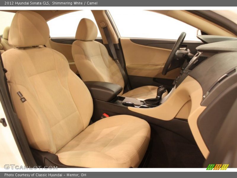 Shimmering White / Camel 2012 Hyundai Sonata GLS