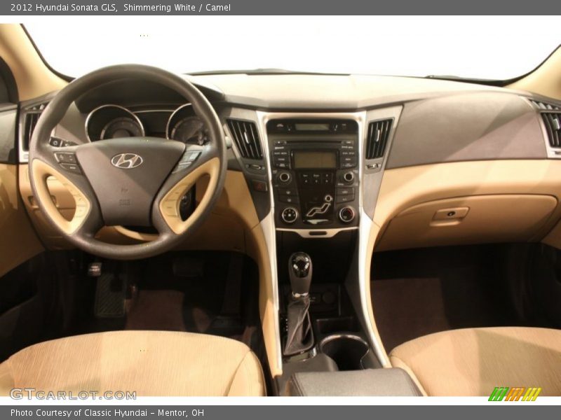 Shimmering White / Camel 2012 Hyundai Sonata GLS
