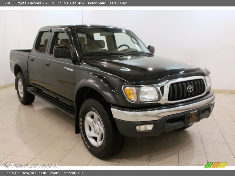 Black Sand Pearl / Oak 2003 Toyota Tacoma V6 TRD Double Cab 4x4