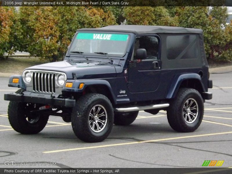 Midnight Blue Pearl / Dark Slate Gray 2006 Jeep Wrangler Unlimited 4x4
