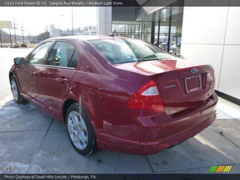 Sangria Red Metallic / Medium Light Stone 2010 Ford Fusion SE V6