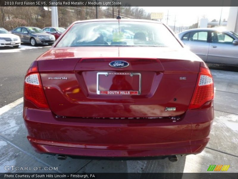 Sangria Red Metallic / Medium Light Stone 2010 Ford Fusion SE V6