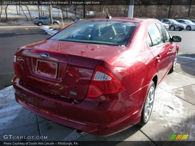 Sangria Red Metallic / Medium Light Stone 2010 Ford Fusion SE V6