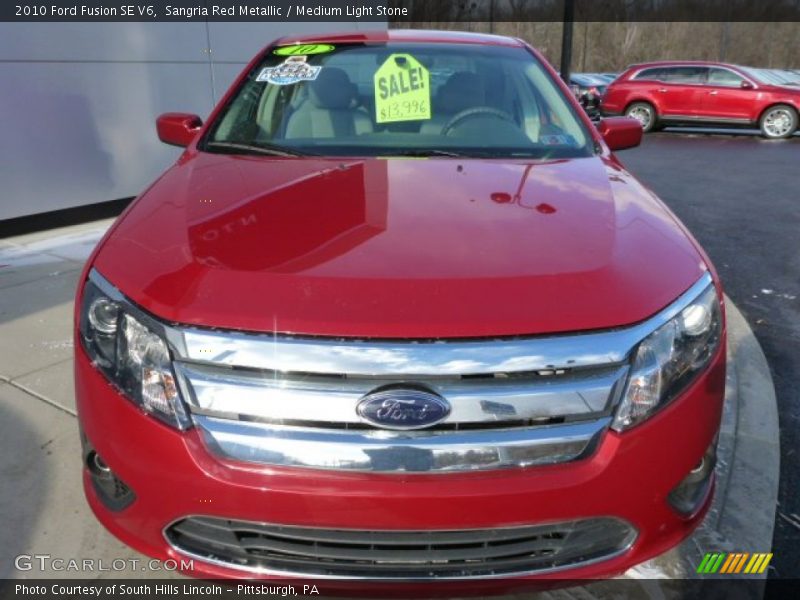 Sangria Red Metallic / Medium Light Stone 2010 Ford Fusion SE V6