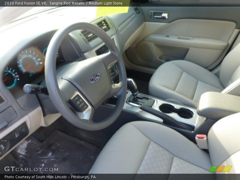 Sangria Red Metallic / Medium Light Stone 2010 Ford Fusion SE V6